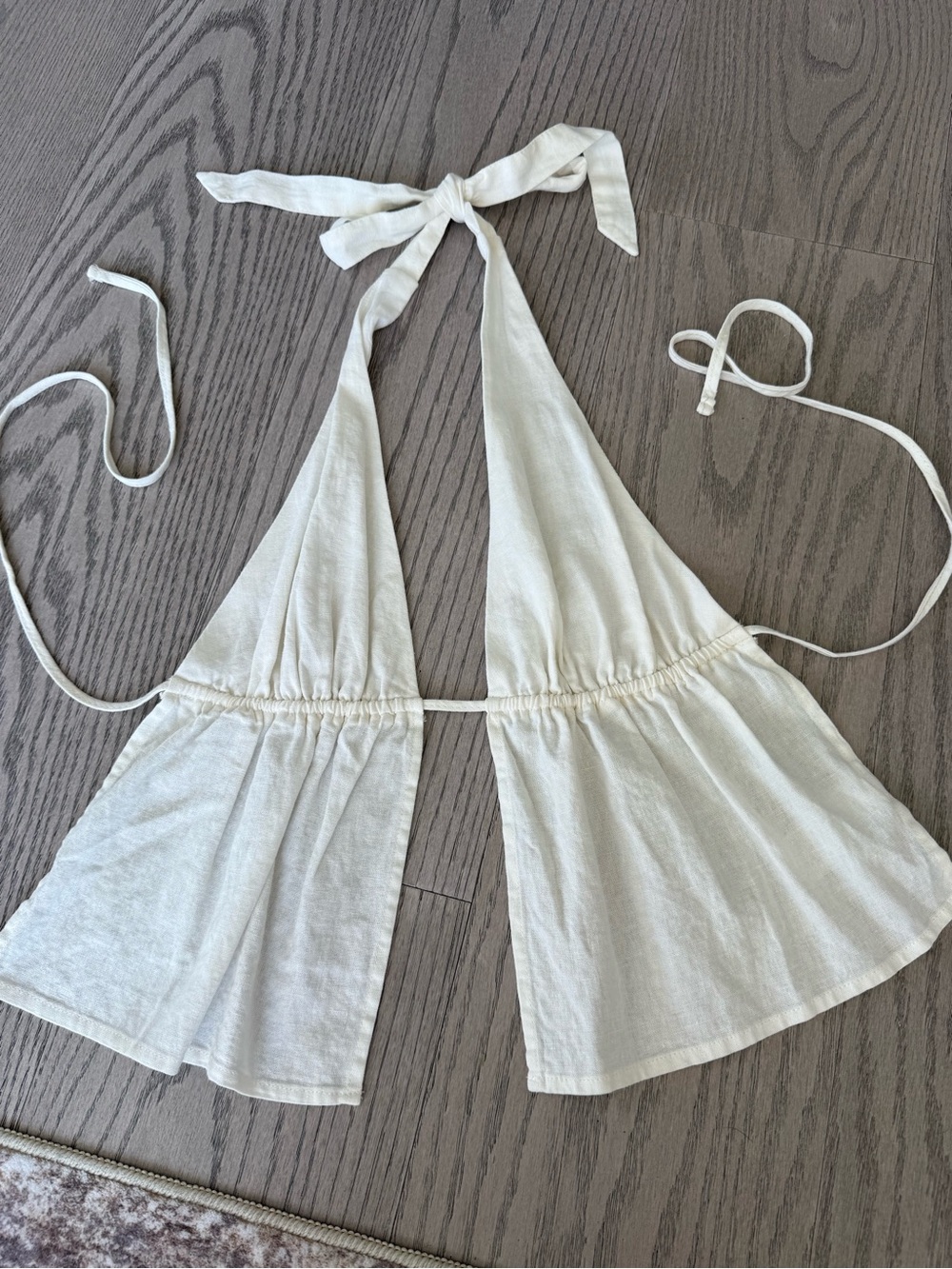 Garage linen string back halter xs